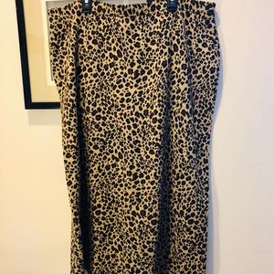 Vintage leopard print pencil skirt